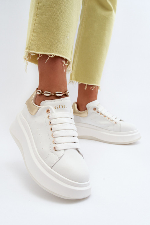 Leder Damen Sneakers GOE NN2N4031 weiß