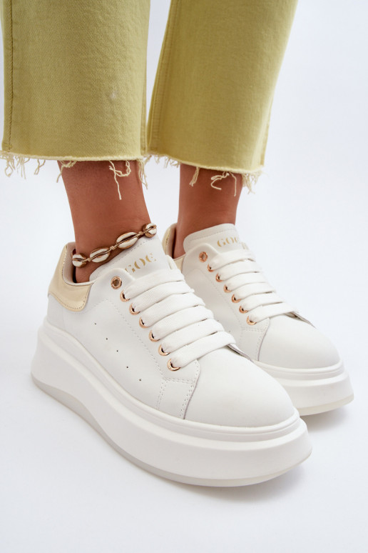 Leder Damen Sneakers GOE NN2N4031 weiß