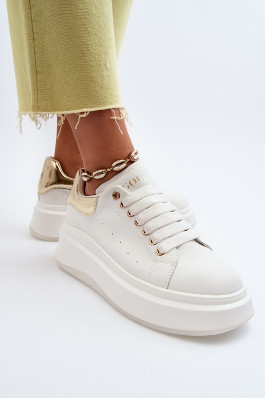 Leder Damen Sneakers GOE NN2N4031 weiß
