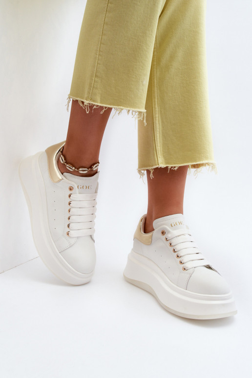 Leder Damen Sneakers GOE NN2N4031 weiß