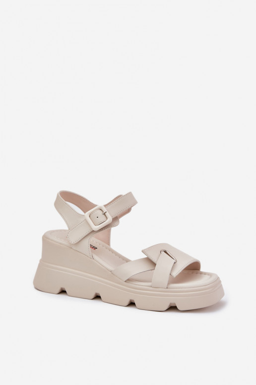 Damen Sandalen auf Plattform Artiker 54C1624 beige