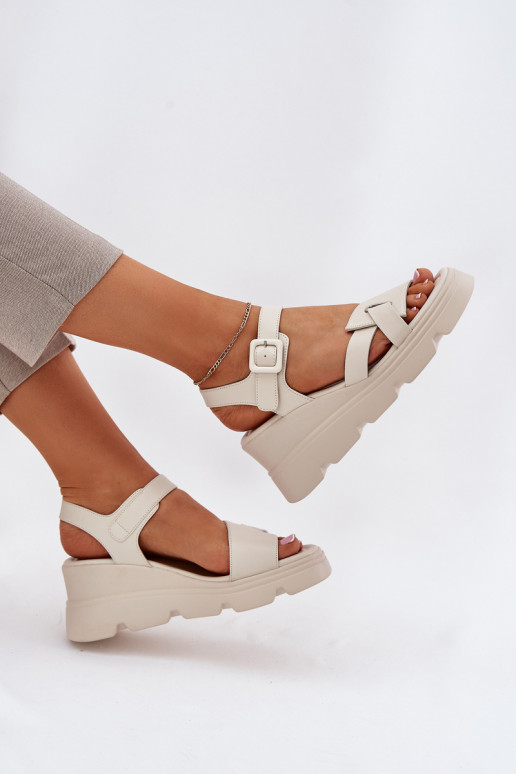 Damen Sandalen auf Plattform Artiker 54C1624 beige
