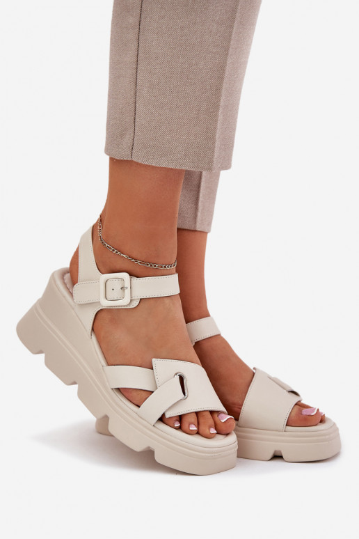 Damen Sandalen auf Plattform Artiker 54C1624 beige