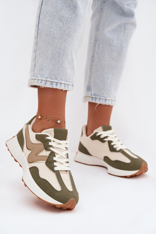 Grüne Sneakers mit Plattform Janelora