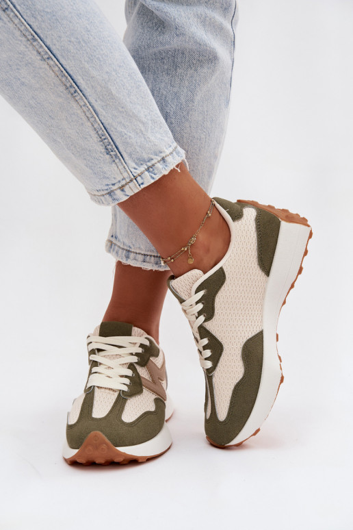 Grüne Sneakers mit Plattform Janelora