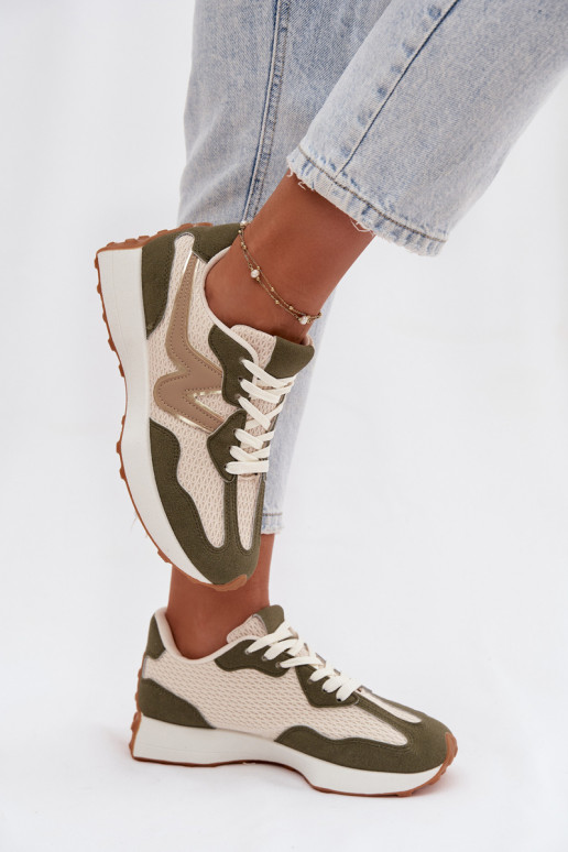 Grüne Sneakers mit Plattform Janelora