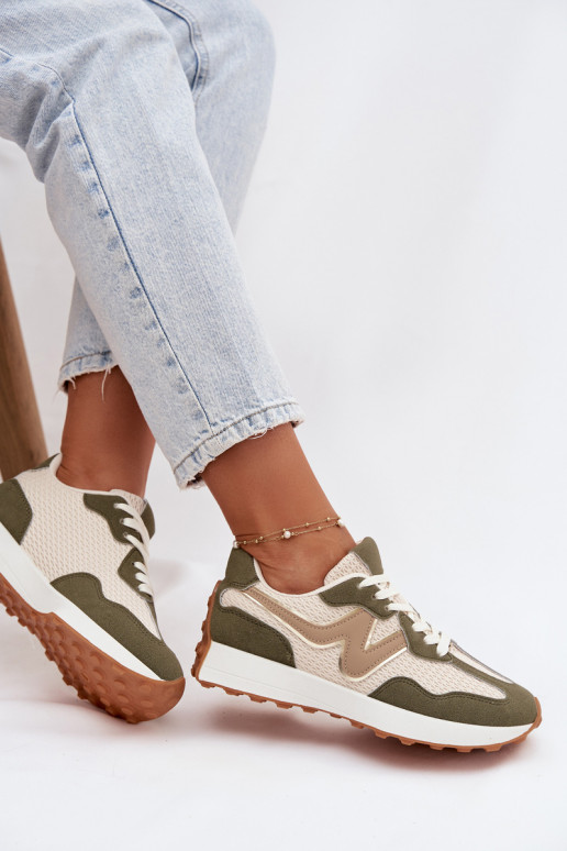 Grüne Sneakers mit Plattform Janelora