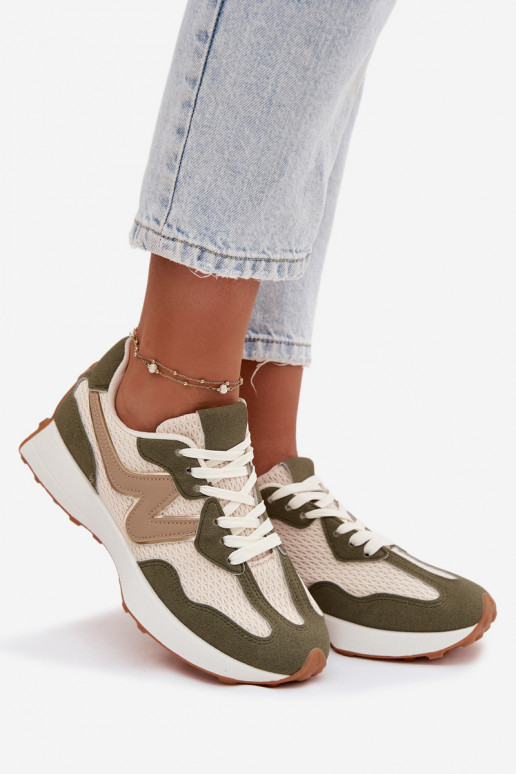 Grüne Sneakers mit Plattform Janelora