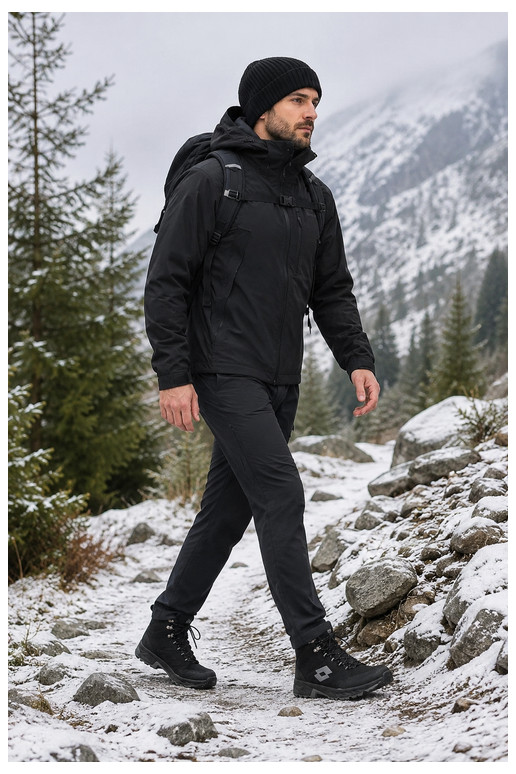 Winterschuhe Trekas für Männer isoliert LOTTO 2401210U KETCHAM schwarz