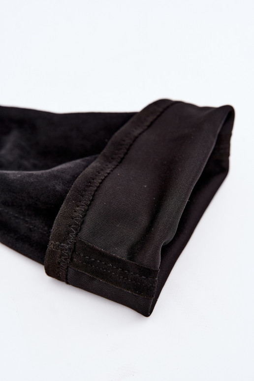 Damen kniehohe Stiefel mit Plattform und hohem Absatz schwarz Florinne