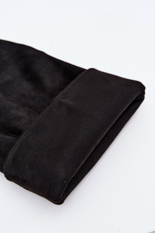 damen kniehohe Stiefeletten zum Hineinschlüpfen mit Absatz in schwarz Favra