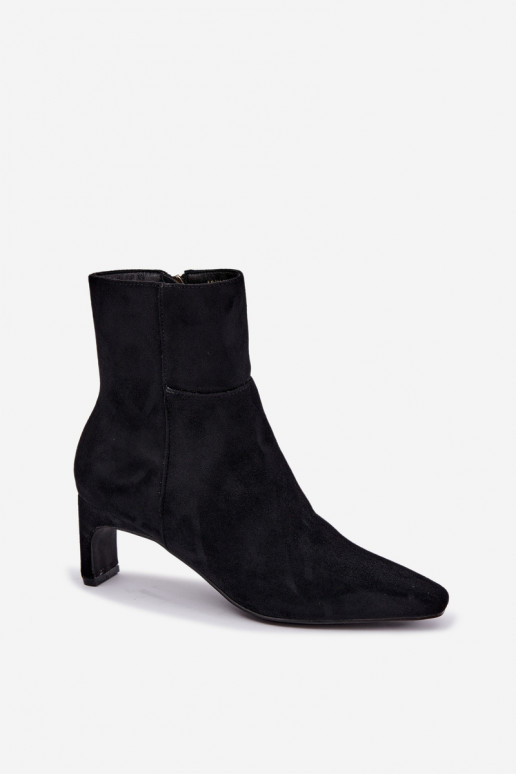 damen Stiefeletten mit Absatz in schwarz Rileya