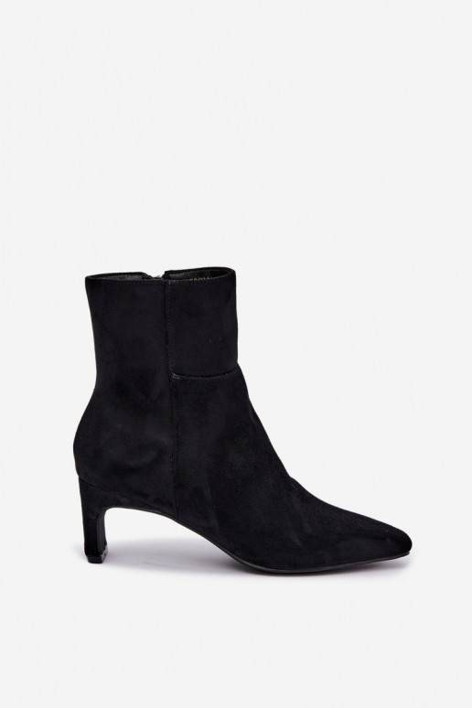 damen Stiefeletten mit Absatz in schwarz Rileya