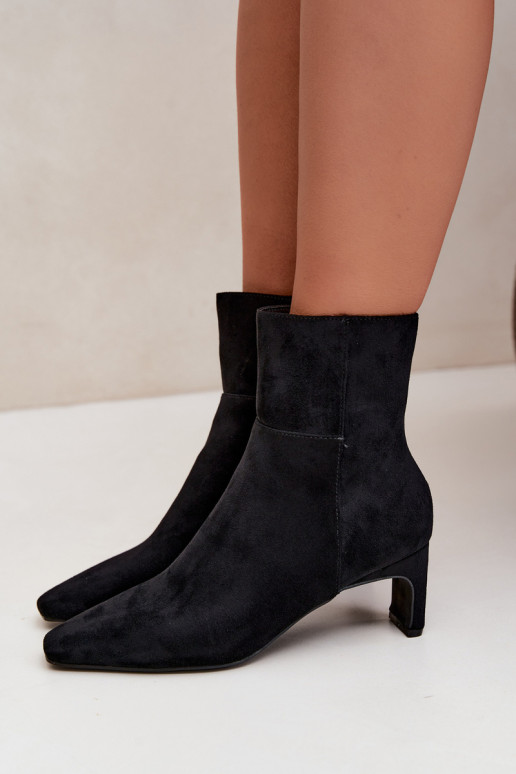 damen Stiefeletten mit Absatz in schwarz Rileya