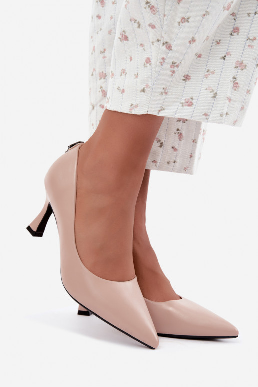 Schuhe mit Absatz in sandfarbener Vinceza 62330