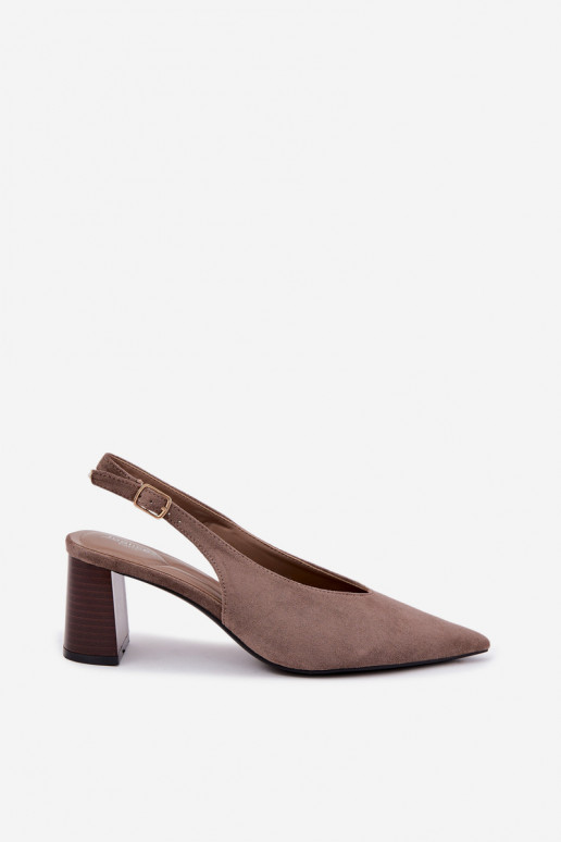 Schuhe mit offenem Absatz in tonfarbener Sorenia