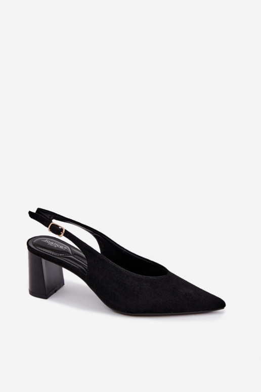 Schuhe mit offenem Absatz in schwarzer Sorenia