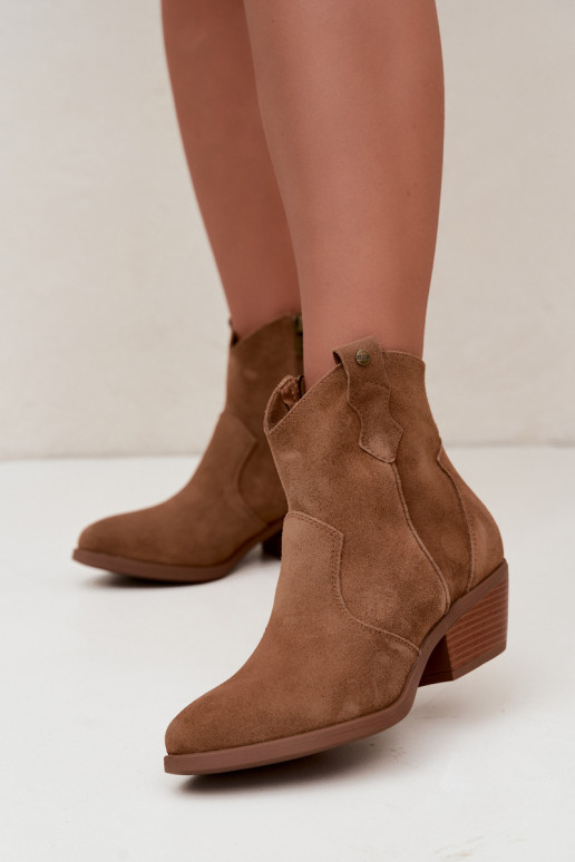 Big Star braune Cowboy-Stiefeletten mit Absatz