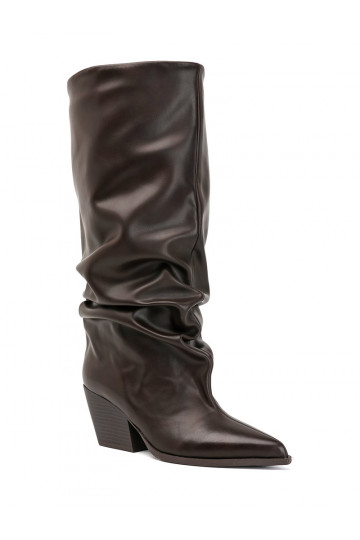 Damenstiefel Mit gekräuseltem Oberteil mit Absätzen CzekoladoZue Durela 2