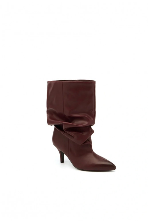 Slouchy Stiefeletten mit Absatz in bordeaux Gelra
