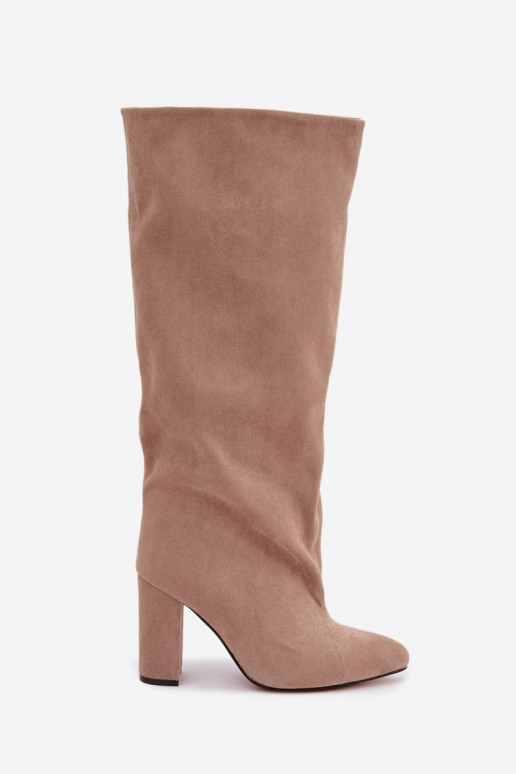 Stiefeletten mit Absatz in Sand Adoria