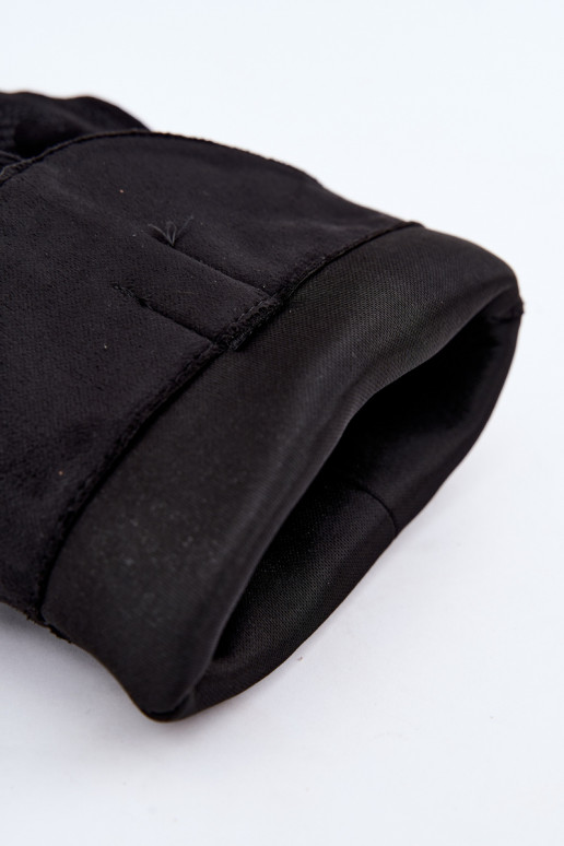Falten cowboy-stil kniehohe Stiefel mit Absätzen und genähtem Schaft schwarz Ives