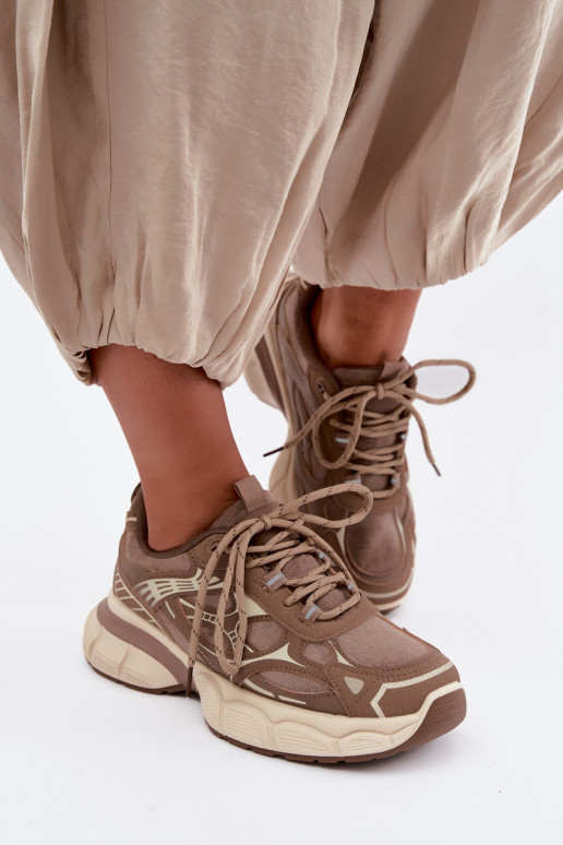 Sportliche Schuhe mit Plattform braun INanda
