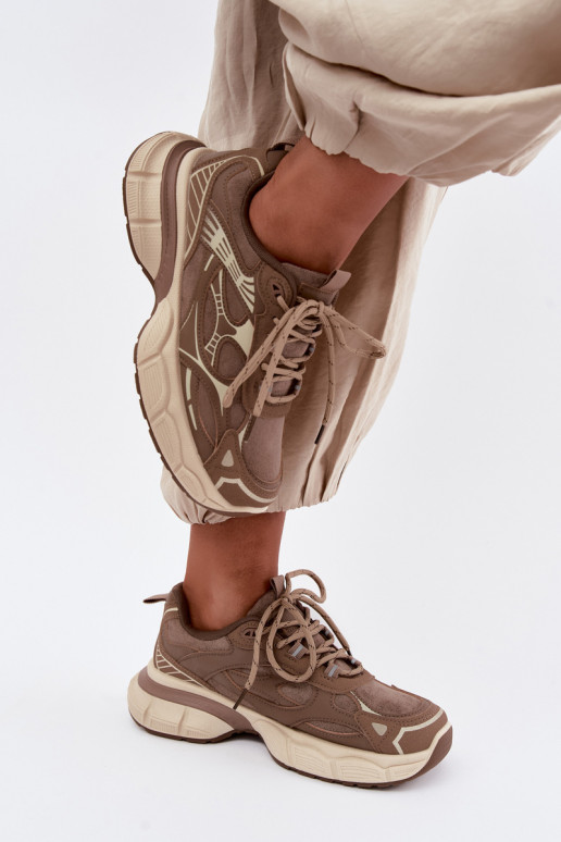 Sportliche Schuhe mit Plattform braun INanda