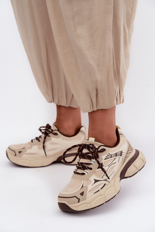 Sportliche Schuhe mit Plattform sandfarben INanda