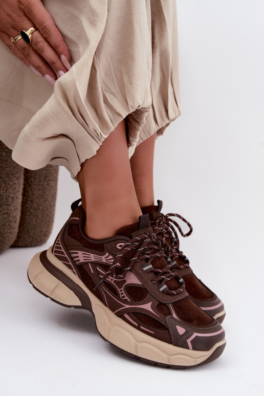 Sportliche Schuhe mit Plattform schokoladenbraun INanda