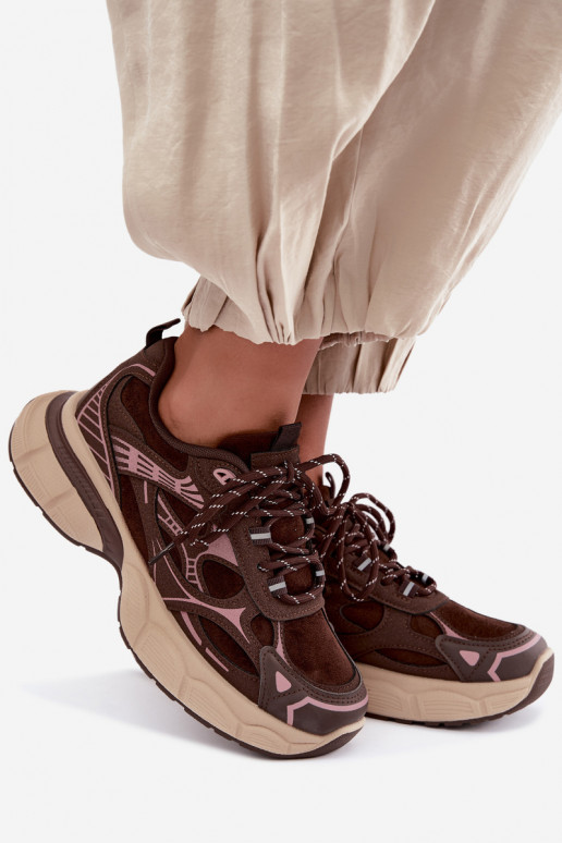 Sportliche Schuhe mit Plattform schokoladenbraun INanda