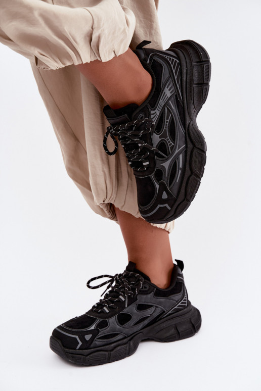 Sportliche Schuhe mit Plattform schwarz INanda