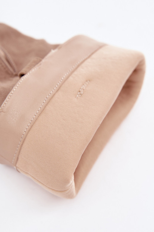 Damen-Kniehohe Stiefel mit dekorativen Details in Sand Morla
