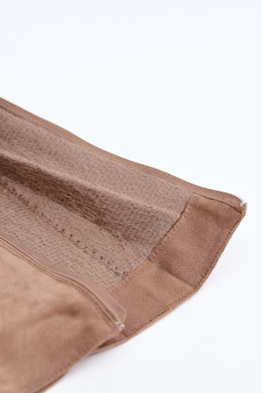 Damen isolierte Kniehohe Stiefel mit Absatz und Rüschen in Sand Imelia