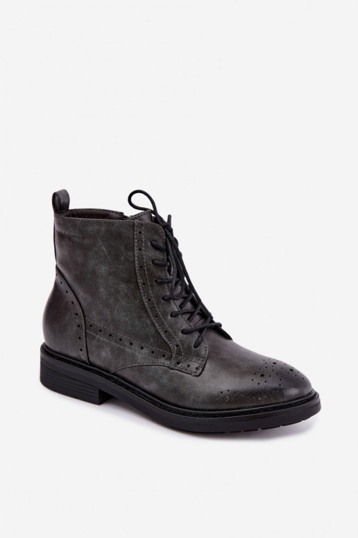 Wärmende Damen Stiefeletten mit breiten Absätzen Medicine RIN16-OBD426-90X, grau