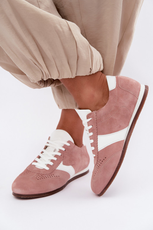 Kunstveloursleder Sneakers Zazoo N1412, rosa
