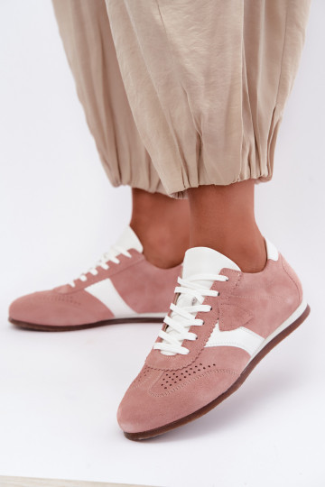 Kunstveloursleder Sneakers Zazoo N1412, rosa 2
