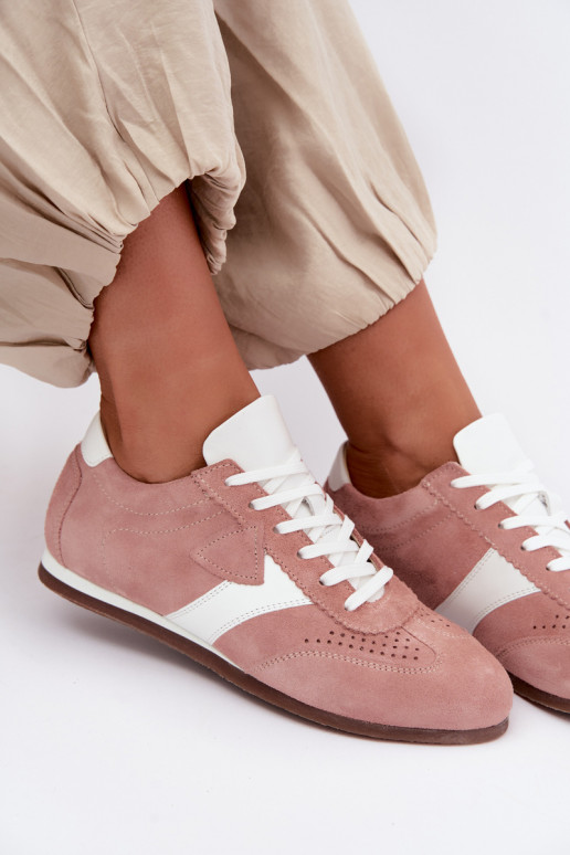 Kunstveloursleder Sneakers Zazoo N1412, rosa