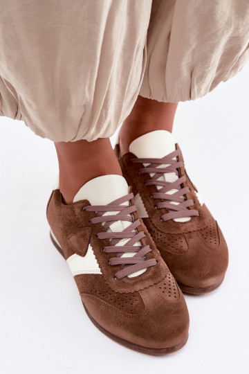 Kunstveloursleder Sneakers Zazoo N1412, braun
