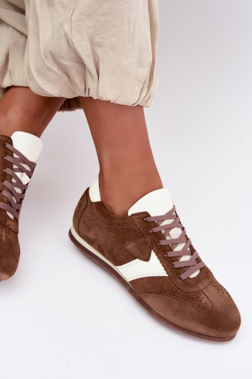 Kunstveloursleder Sneakers Zazoo N1412, braun