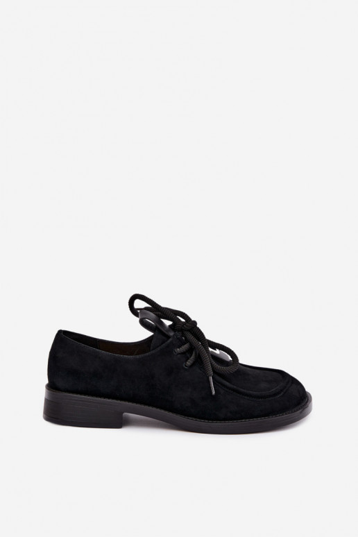 Barfuß-Damenschuhe aus Kunstveloursleder D&A CR62-3460 in schwarzer Farbe