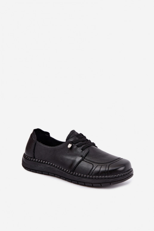 Damen Schuhe aus Naturleder Vinceza 107240 in schwarzer Farbe