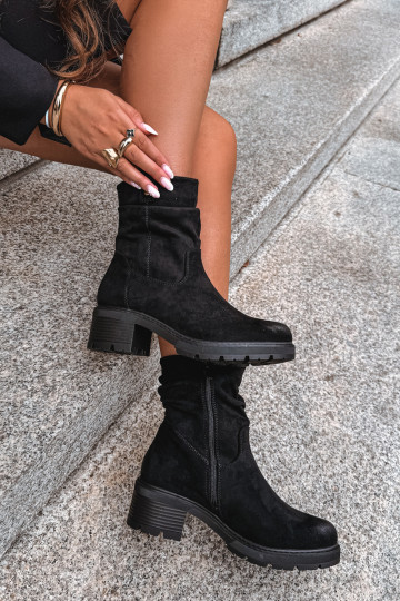 sich Zuarm laufen Damenstiefel Mit Rüschen Klocke S.Barski HY62-8100 schZuarze Farbe