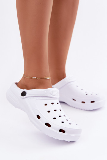 Aderis weiße leichte Clogs 2