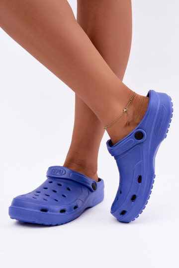 Aderis dunkelblaue leichte Clogs