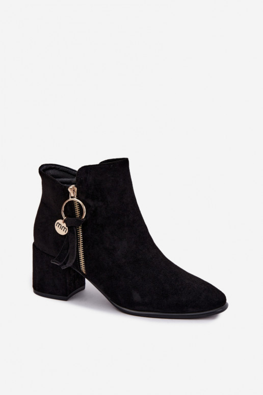 Imara schwarze Stiefeletten mit Absatz
