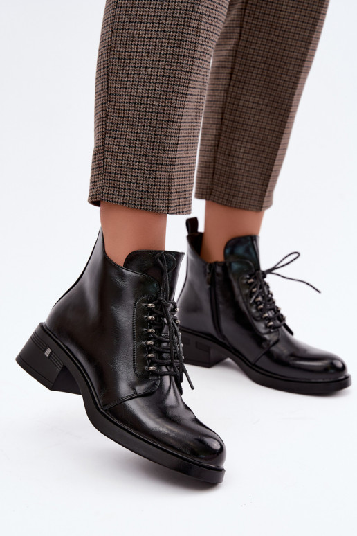 Isolierte Stiefeletten Klocke S.Barski HY62-8112 in schwarzer Farbe