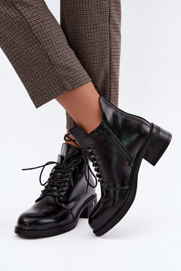 Isolierte Stiefeletten Klocke S.Barski HY62-8112 in schwarzer Farbe 2