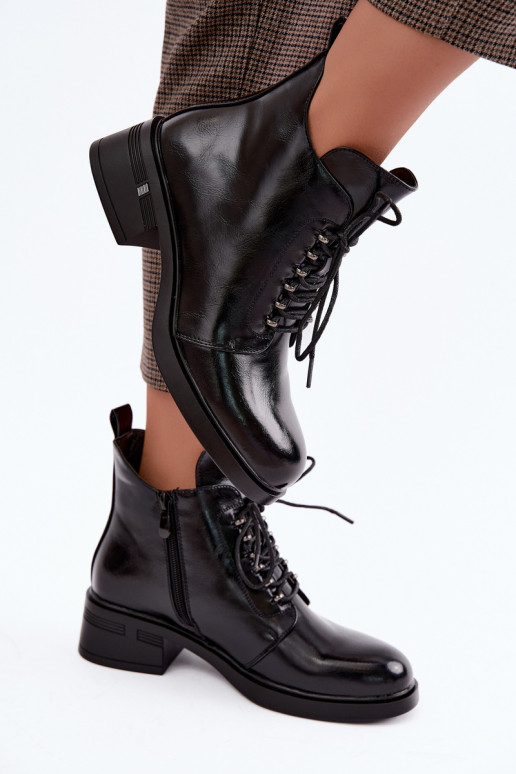 Isolierte Stiefeletten Klocke S.Barski HY62-8112 in schwarzer Farbe