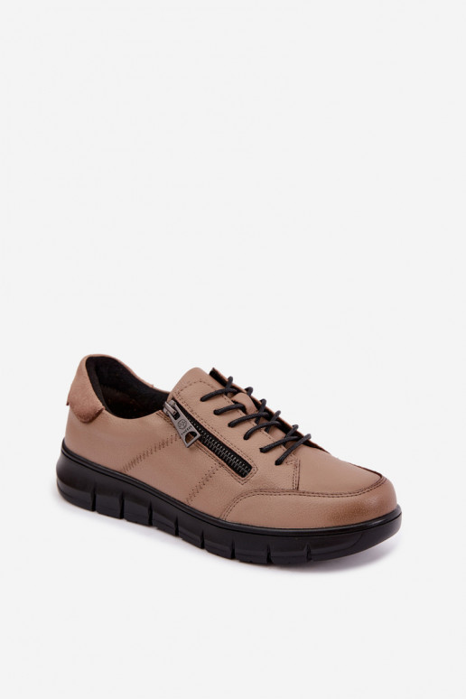 Faux-Leder-Schuhe Vinceza 13130 in Sandfarbe